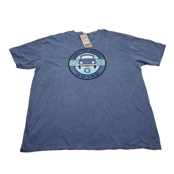 Georgetown Hoyas Slugbug Volkswagen T-Shirt Unisex Men's Size 2XL Blue 84 - Picture 1 of 7